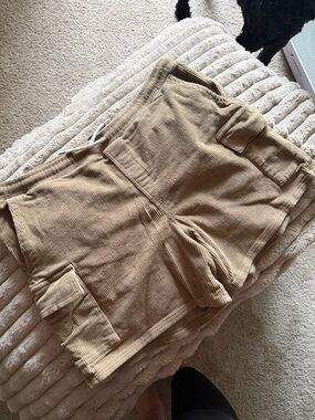 Roxy Corduroy Cargo Shorts in Light Brown